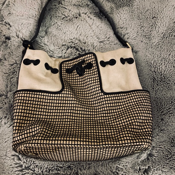 fossil rattan bag with matching wallet - Picture 4 of 6